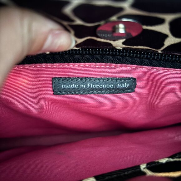 KATE SPADE Vtg 90s Animal Print Nylon Shoulder Bag - Picture 3 of 8